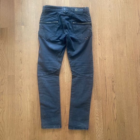 G-Star Raw 3301 Black Denim skinny jeans. Zipper detail. - Picture 2 of 7